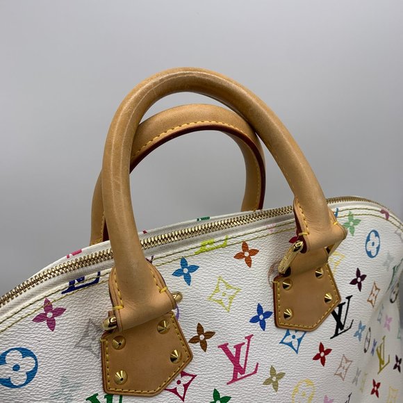 ❌SOLD❌Louis Vuitton White Multicolore Alma GM bag - Picture 9 of 12
